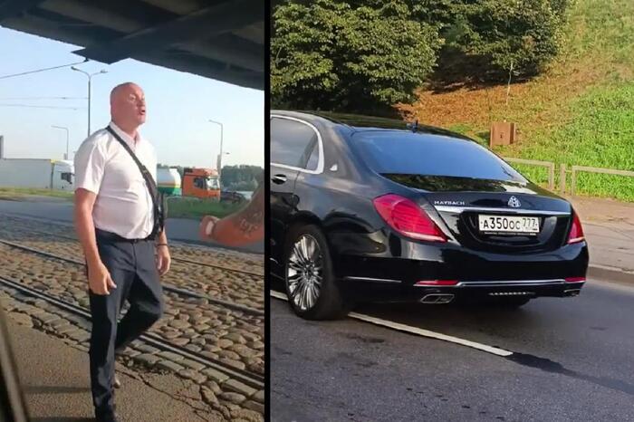 В Риге ищут водителя Maybach, который в центре города размахивал в Риге пистолетом и дрался